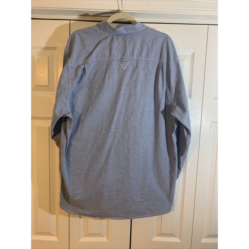 Tommy Bahama Men's Shirt Size XL Blue Button Down~Long Sleeve with Flip Cuffs - Picture 6 of 7